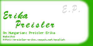 erika preisler business card